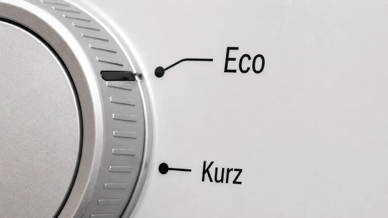 Bedienpanel einer Waschmaschine mit Programmwahl