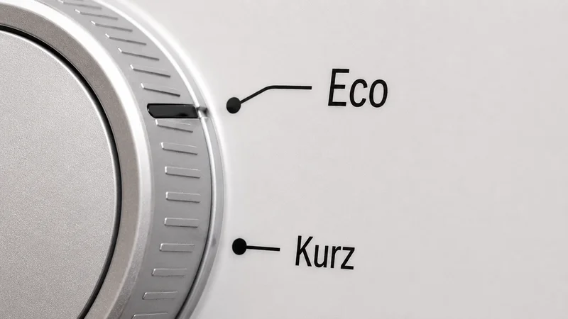 Bedienpanel einer Waschmaschine mit Programmwahl