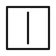 Waschsymbol: Quadrat mit einem senkrechten Strich