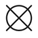 Waschsymbol: durchgestrichener Kreis