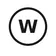 Waschsymbol: Kreis mit W