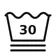 Waschsymbol: Bottich mit 30 und zwei Balken