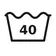 Waschsymbol: Bottich mit 40
