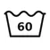 Waschsymbol: Bottich mit 60