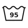 Waschsymbol: Bottich mit 95