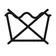 Waschsymbol: durchgestrichener Bottich